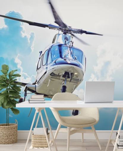 White Helicopter Wallpaper