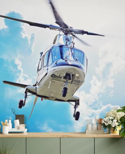 White Helicopter Wallpaper