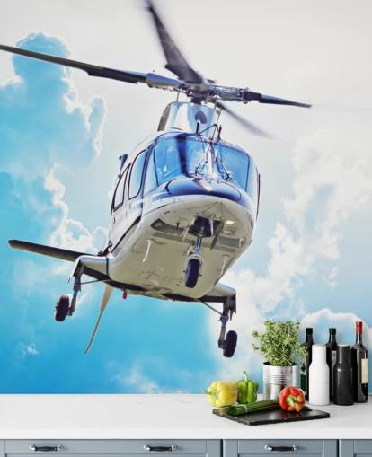 White Helicopter Wallpaper