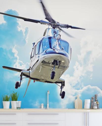 Papel de parede branco helicóptero Papel de parede branco helicóptero