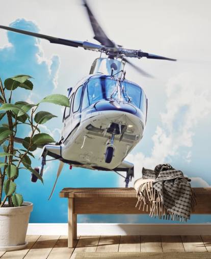 White Helicopter Wallpaper