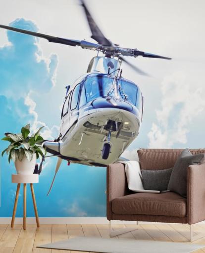 White Helicopter Wallpaper