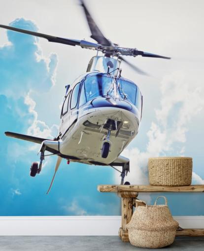 White Helicopter Wallpaper