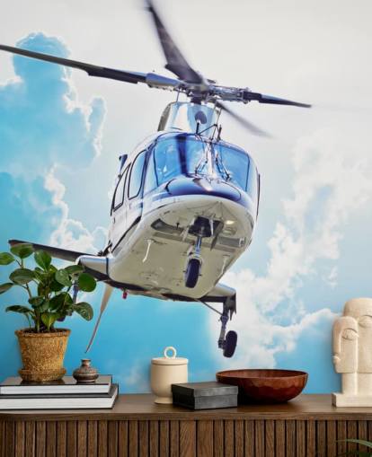 White Helicopter Wallpaper