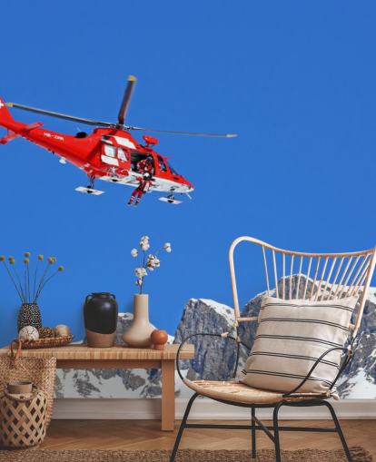 Papel de parede helicóptero vermelho