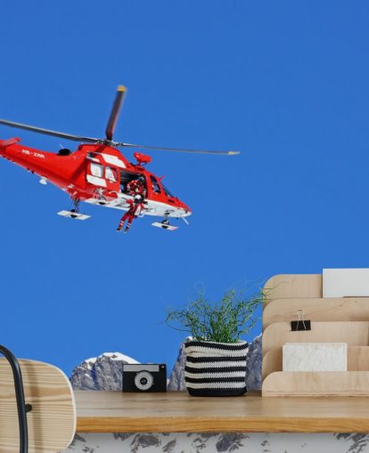 Red Helicopter behang