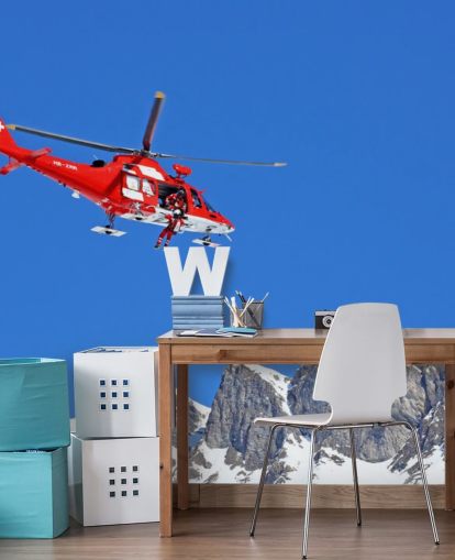 Papel de parede helicóptero vermelho