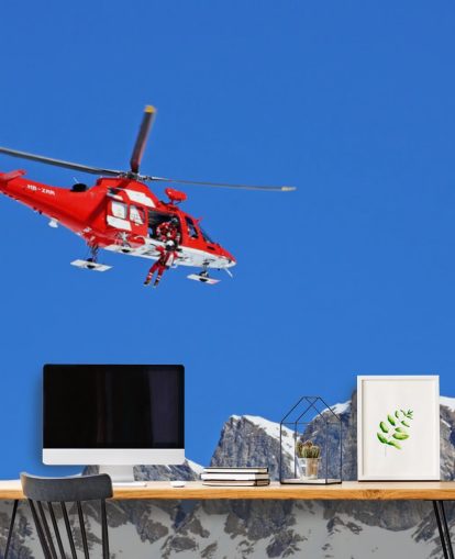 Röd helikopter Bakgrund Röd helikopter Bakgrund