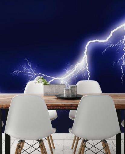 Sininen vaalentava seinämaalaus