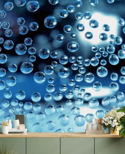 Decorazione murale con piccole gocce di pioggia