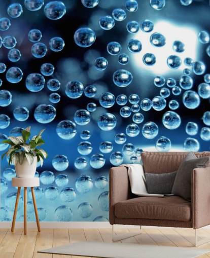 Decorazione murale con piccole gocce di pioggia