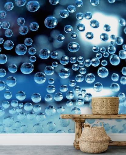 Decorazione murale con piccole gocce di pioggia