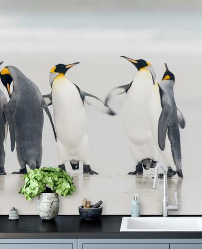 Carta da parati Dancing Penguins