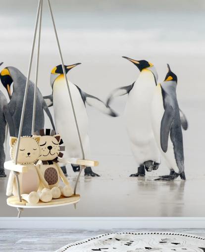 Carta da parati Dancing Penguins