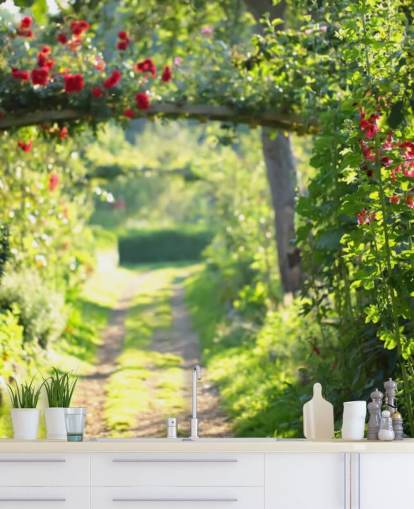 Red Roses Archway Wall Mural Red Roses Archway Wall Mural