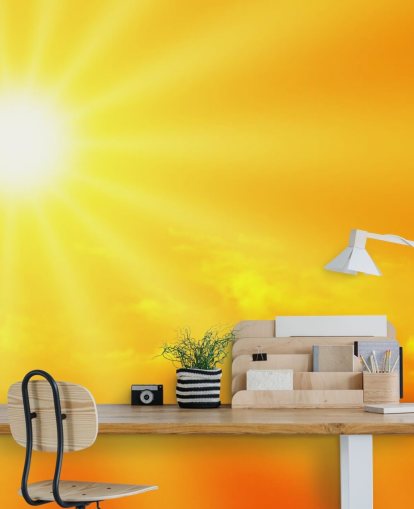 Sunbeam Bright Yellow Wallpaper