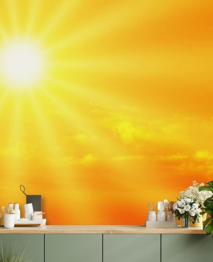 Papel pintado amarillo y naranja Papel pintado amarillo y naranja