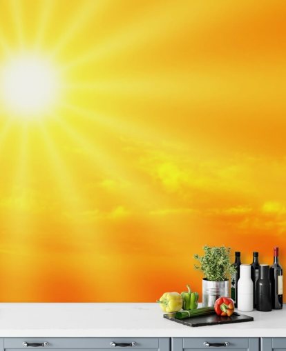 Carta da parati gialla e arancione