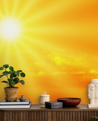 Sunbeam Bright Yellow Wallpaper