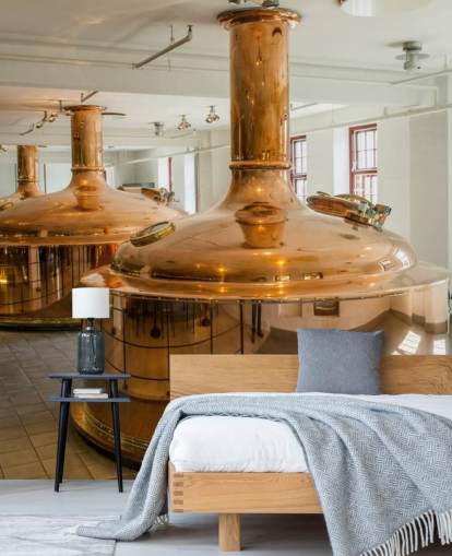 Kobber beholdere og Brewery Bakgrunn