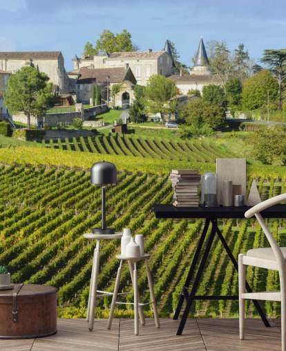 Muurschildering French Vineyard