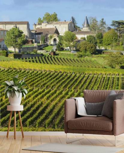 Muurschildering French Vineyard