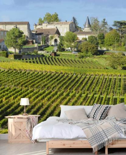 Muurschildering French Vineyard