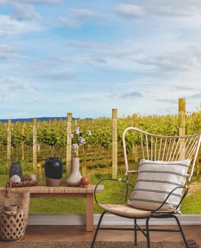 Australia Yarra Vineyard Veggmaleri