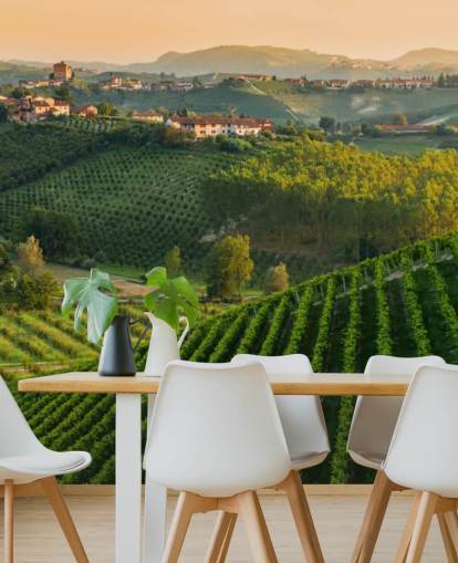 Décoration murale paysage de vignobles italiens