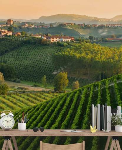 Décoration murale paysage de vignobles italiens