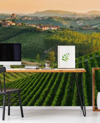 Italian Vineyard Landscape Wall Mural