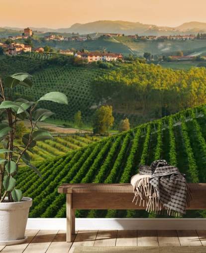 Décoration murale paysage de vignobles italiens