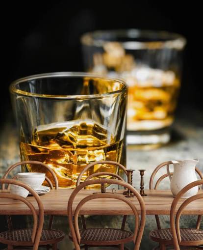 Mural de pared Hielo y whisky