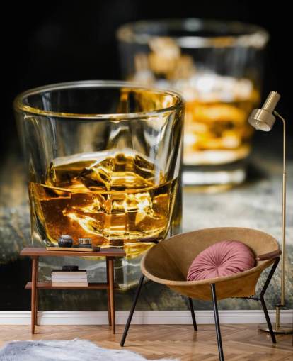 Whiskey and Ice Wall Mural Whiskey and Ice Wall Mural