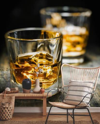 Whiskey und Eis Fototapete Whiskey und Eis Fototapete