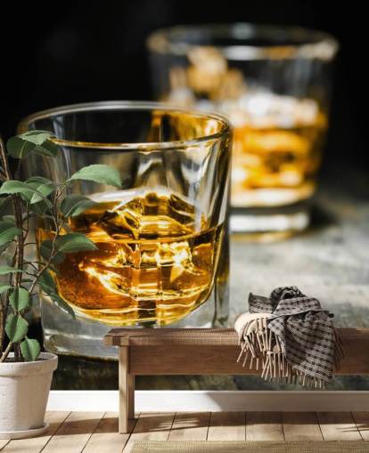 Whiskey and Ice Wall Mural