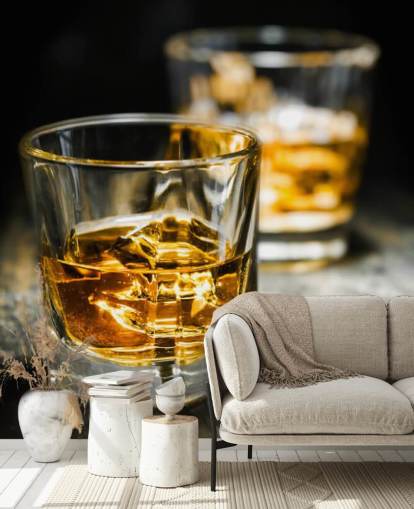 Mural de pared Hielo y whisky