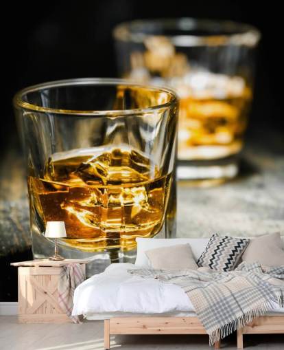 Whisky och Ice Wall väggmålning