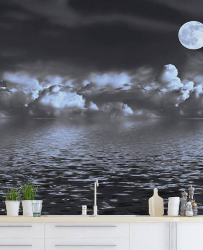 Fondo de pantalla de Vista de la Luna junto