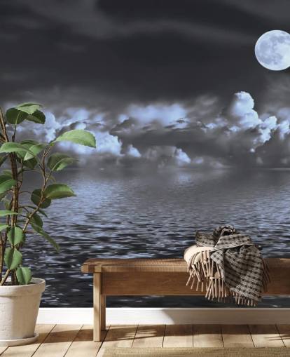 Mondblick am Meer Wallpaper