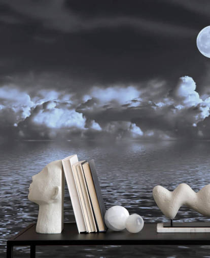 Fondo de pantalla de Vista de la Luna junto