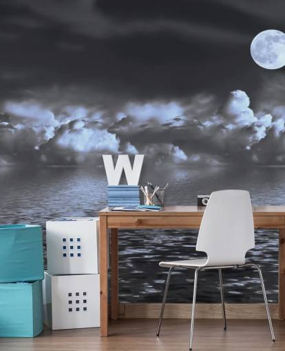 Fondo de pantalla de Vista de la Luna junto