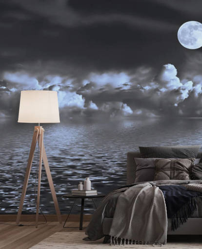 Moon View by the Sea Wallpaper