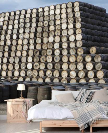 Stacked Casks of Whiskey Wall Mural Stacked Casks of Whiskey Wall Mural