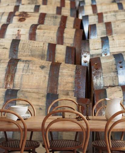 Whisky-Bourbon-Fässer Wandgemälde Whisky-Bourbon-Fässer Wandgemälde