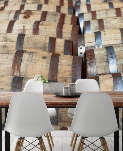 Mural de pared Barriles whisky bourbon