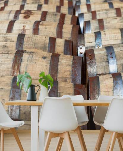 Whiskey Bourbon Barrels Wall Mural
