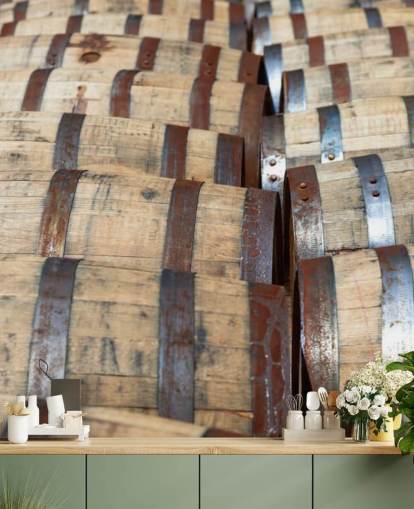 Whiskey Bourbon Barrels Wall Mural Whiskey Bourbon Barrels Wall Mural