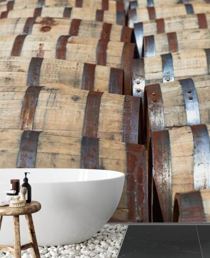 Whisky Bourbon Fat Veggmaleri