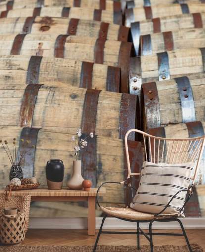 Mural de pared Barriles whisky bourbon